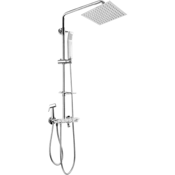 Sprchový set JB Sanitary Sestava s klávesovou baterií a čtvercovou sprchovou hlavou 25 x 25 cm, 150 mm, chrom, SP 62 011 05 5