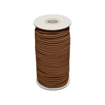 Textilie Guma, pruženka kulatá kloboučnická cihlová 5 mm, metráž