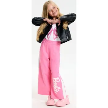 Dívčí kalhoty Sinsay - Kalhoty s pruhy Barbie - růžová - 155GA-30X - 155GA-30X-104