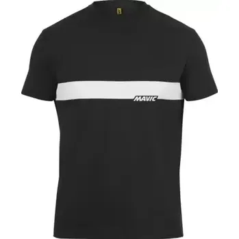 Pánské tričko Mavic Corporate Stripe pánské triko krátký rukáv Black Corde vel. M