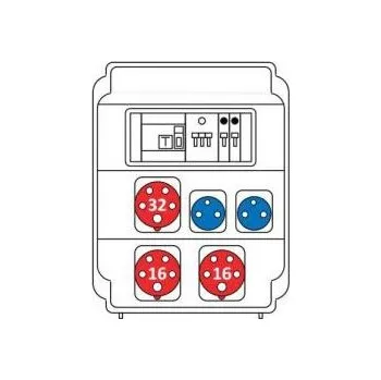 Rozvaděč Zásuvková kombinace ROS 11/FI-15 SEZ - CZ s.r.o. 09-06-050-71115