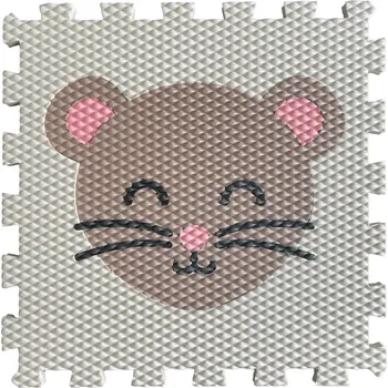 Minideckfloor Myška Krémový s hnědou myškou