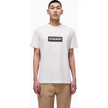 Pánské tričko Pánské tričko Napapijri S-Box Logo white whisper