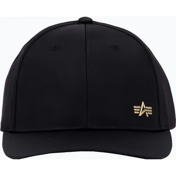 Pokrývka hlavy Pánská kšiltovka Alpha Industries Metal Label black/shiny gold