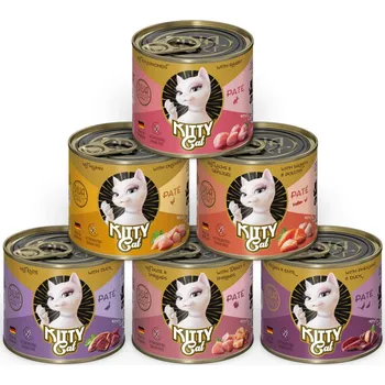 Krmivo pro kočku 6x200g Kitty Cat Adult Pate Mix III (6 druhů) vlhké krmivo pro kočky