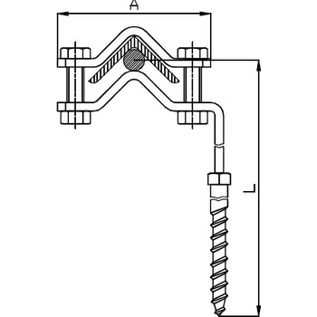 Hromosvod Držák DUD boční 100mm 102100 DT TECHNIC s.r.o. 57-02-525-05104