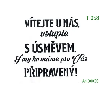 Šablona T 058 - 30 x 30 cm , Lepící fólie