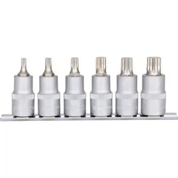 KS Tools Souprava nástrčných ořechů s bitem 1/2", profil XZN, 6dílná, M5–M14 911.1349