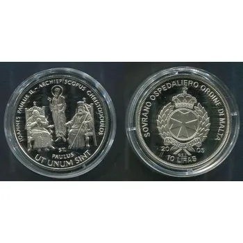MALTA. 10 liras 2005. Joannes Paul II. Episcopus Christodoulos.