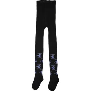 Chlapecké punčocháče WOLF P2316, černé s vrtulníkem