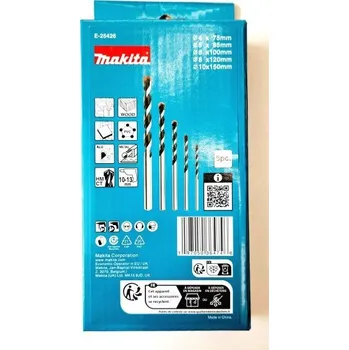 Příslušenství k vrtačce Makita E-25426 - sada vrtáků s rovnou stopkou multimateriál