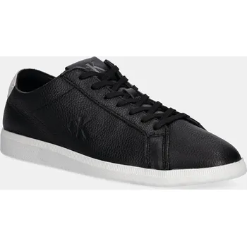 Pánské tenisky Kožené tenisky Calvin Klein Jeans LOW PROFILE CUPSOLE TMB LTH pánské, černá barva, YM0YM01331 99X, EUR 40