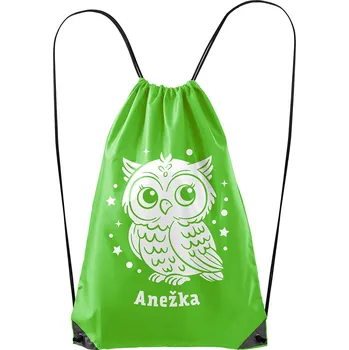Městský batoh Vak Sova se jménem - polyester Barva: Zelenožlutá