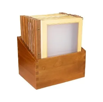 Kartotéční lístek Menu Box Wood + 20 bordó lístků A4