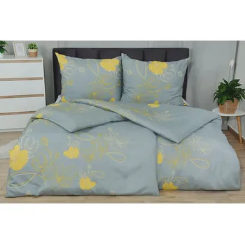 Povlečení Krepové povlečení PLUS prodloužené TIMEA žluté