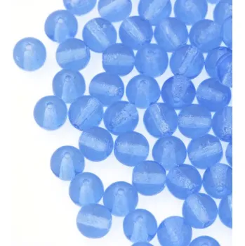 Korálek CZ Korálek mačkaný kulička 6mm modrá 30030 (40ks)