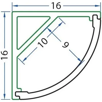 Stavební profil Lišta 761.008 profil 45° op 2,5 SCHMACHTL CZ spol. s r.o. 25-10-804-55008