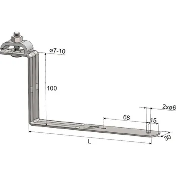 Hromosvod Podpěra PV 22a nerez 442150 DT TECHNIC s.r.o. 57-02-525-23145