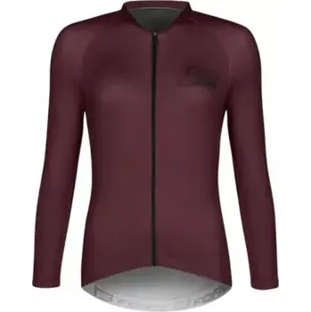 cyklistický dres Force Charm Lady dámský dres dlouhý rukáv bordó vel. XL