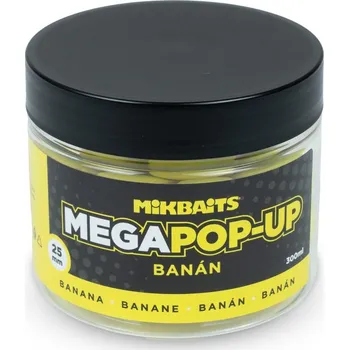 Boilies Mikbaits Mega fluo pop-up Banán 25mm 300ml