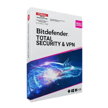 Antivir Bitdefender Total Security & VPN Premium - 10 zařízení, 1 rok