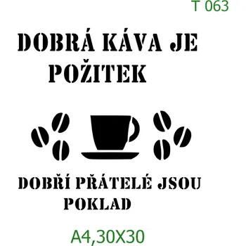 Šablona T 063 - 30 x 30 cm , Nelepící folie