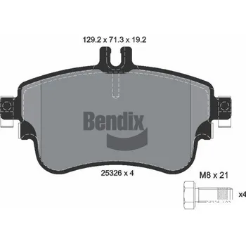 Brzdová destička Sada brzdových destiček, kotoučová brzda BENDIX Braking BPD1088