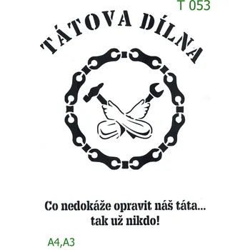 Šablona T 053 - A4 , Lepící fólie