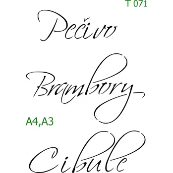 Šablona T 071 - A3 , Nelepící folie
