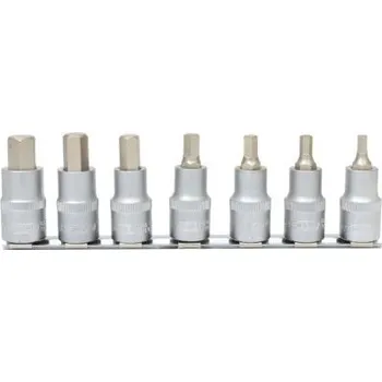 Gola hlavice KS Tools Souprava nástrčný ořechů s bitem 1/2", vnitřní šestihran, krátké, 7 Ks 911.1320