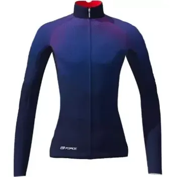 cyklistický dres Force Brisk dámský zimní dres modrá/červená vel. L