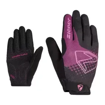 Cyklistické rukavice Ziener Colo Long Junior dětské rukavice Purple Passion vel. L