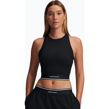 Dámské tréninkové tílko Under Armour Meridian Rib Branded Tank black/whi