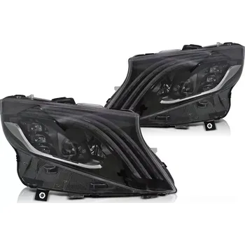 Přední světlomet Přední FULL LED světla Mercedes Vito W447, 2014-2023, DRL, SEQ, černé (LPMEF0)