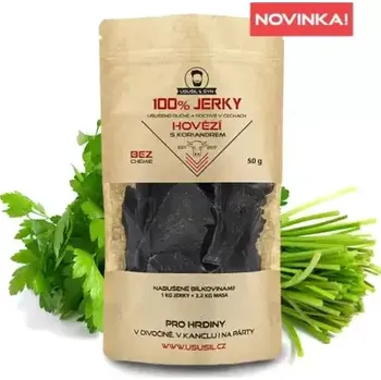 Sušené maso Usušil & syn 100% JERKY Hovězí s koriandrem 150 g