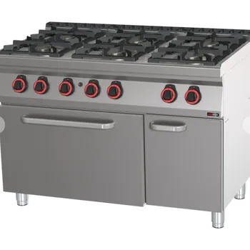 Sporák RM GASTRO Sporák kombinovaný s plynovou troubou GN 2/1 SPBT 70/120 21 G RedFox