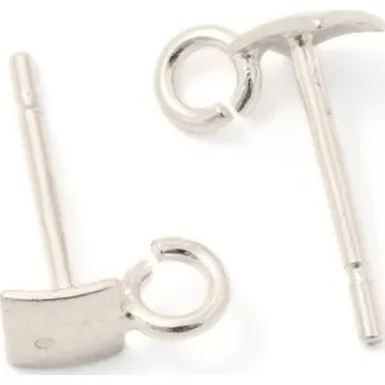 Náušnice CZ Náušnice puzeta čtverec s očkem 6mm Ag925