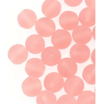 Dětské navlékací korálky CZ Korálek mačkaný kulička 8mm růžová 70110/MAT (20ks)