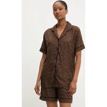 Dámské pyžamo Pyžamo Answear.LAB dámské, hnědá barva 60382.tos 88X, vel. XL