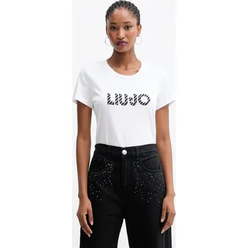 Bavlněné tričko Liu Jo UF5266.JS904 bílá 00A, vel. L