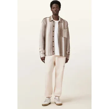 Bavlněné tepláky AllSaints UNDRGRND šedá barva, M031TB 02X, vel. XL