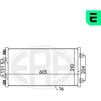 Výparník klimatizace Kondenzátor, klimatizace ERA 667014