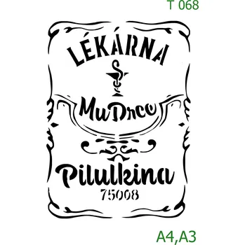 Šablona T 068 - A4 , Nelepící folie