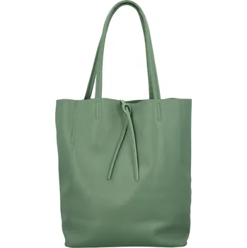 Luxusní dámská kožená kabelka na rameno Jane new, mentolová zelená