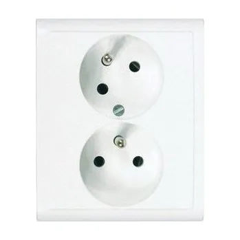 Elektrická zásuvka 2-Zás. PRAKTIK 4FN 150 88.901 bí Tesla Stropkov - Čechy 07-18-450-22881