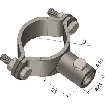 Hromosvod Držák DIH-T 07 450100 DT TECHNIC s.r.o. 57-04-525-50100