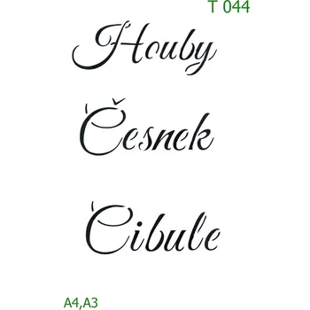 Šablona T 044 - A4 , Nelepící folie