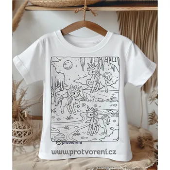 Tričko jako omalovánka Tričko k vybarvení, dětské, JEDNOROŽCI, 1 ks zvolte VELIKOST trička ZDE:: 9/10 let Beagle