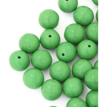 Dětské navlékací korálky CZ Korálek mačkaný kulička 8mm zelená 53330 (20ks)