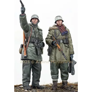 Plastikový model Alpine Miniatures 1/35 WSS Grenadiers at Kharkov Set (2 figures)